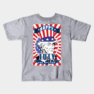 Happy 4th Of July Uncle Sam Kids T-Shirt